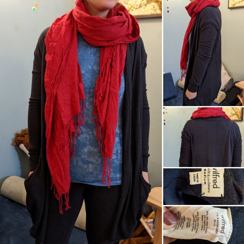Wilfred Aritzia silk/wool sweater